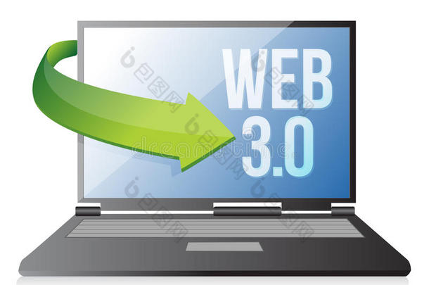笔记本电脑上的word web 3.0，seo概念