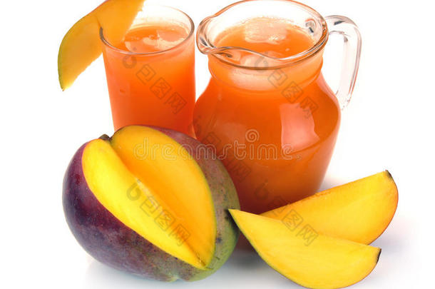 芒果汁和水果