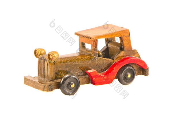 木制旧车模型隔离