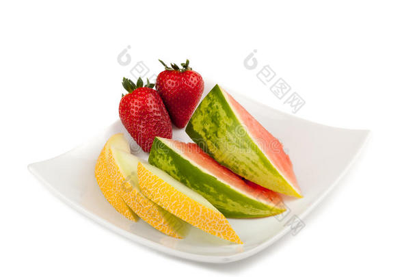 盘子里的水果