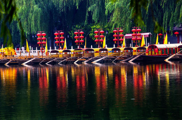 中国北京后海湖旅游船