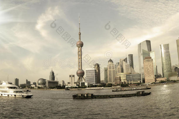 上海地标天际线