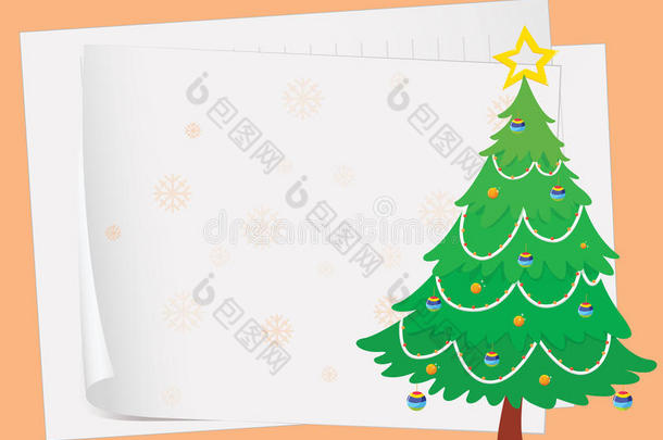 纸和圣诞树