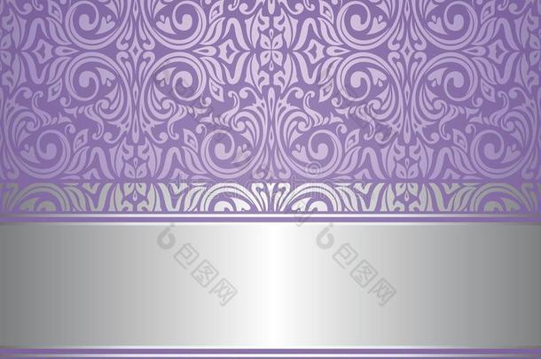 紫罗兰银奢华复古壁纸