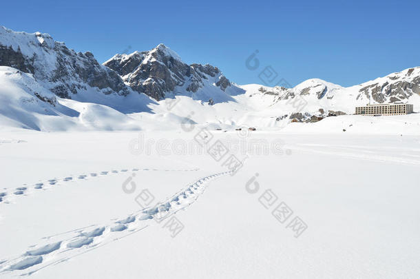 雪地上的脚步声