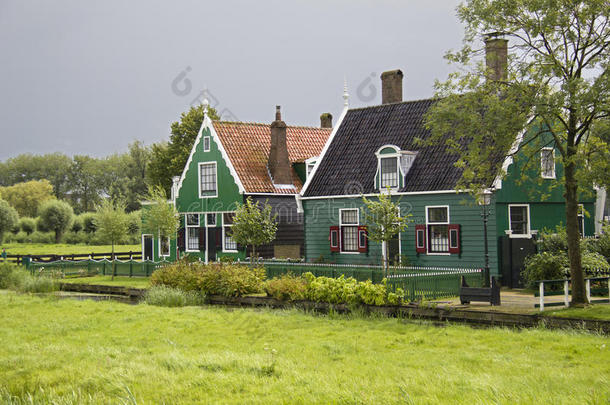 荷兰zaanse schans的房子