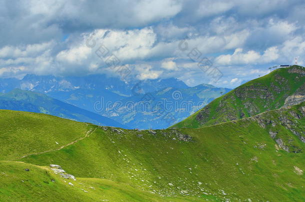 展望，从stubnerkogel出发的路，bad gastein，缆索，奥地利