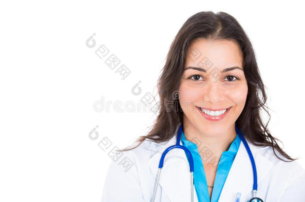 自信成功的医疗保健专家或带听诊器的护士或医生的头像