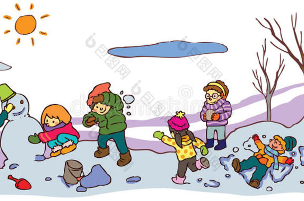 儿童在冬季景观中的美好时光（五）