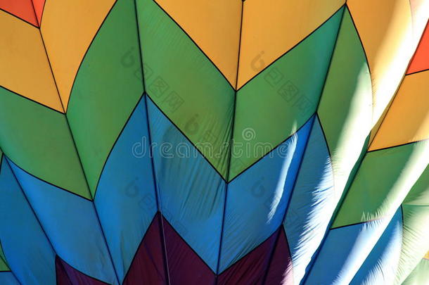 热气球的彩色合成织物