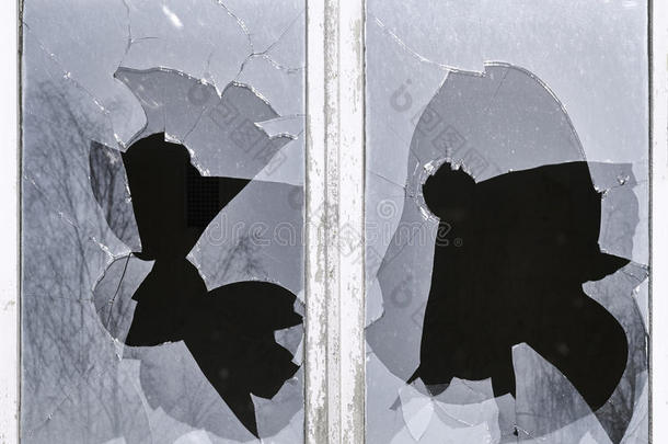 玻璃破碎，碎片，破碎，窗户，危险