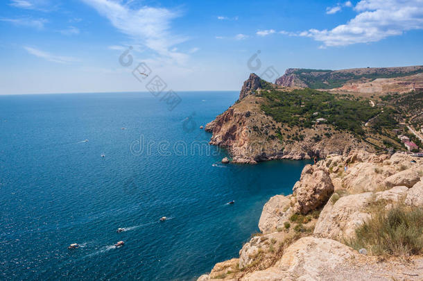 <strong>海滨夏日</strong>风景。苏达克海滩。乌克兰黑海