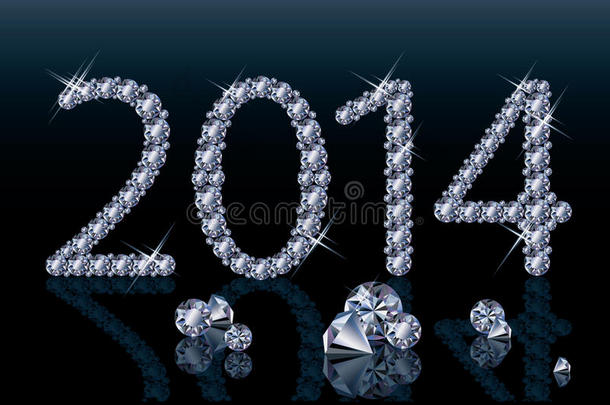 钻石2014新年快乐横幅