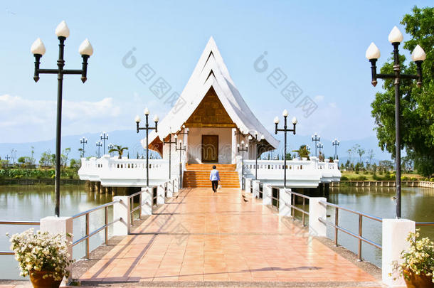 <strong>天秤</strong>座在普拉尧沼泽寺在瓦斯里孔库姆，普拉尧，泰国。