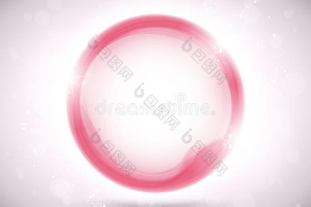 现代粉色圆圈发光效果