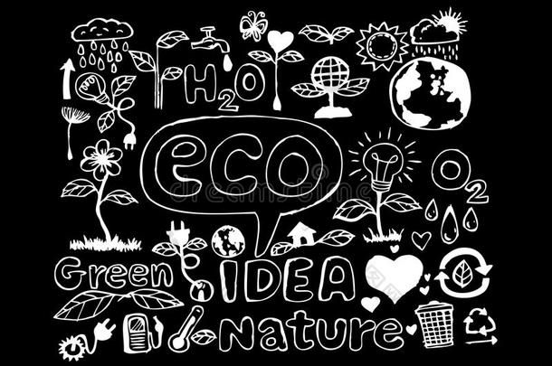 生态创意素描与环保涂鸦