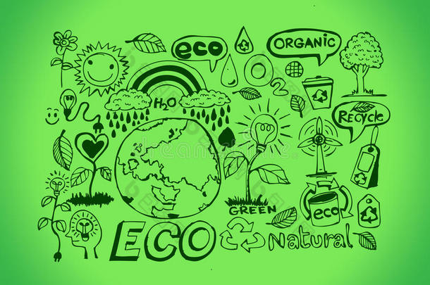生态创意素描与环保涂鸦