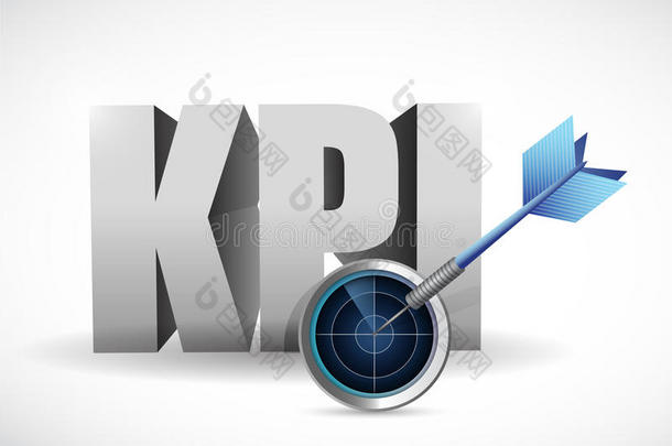 kpi雷达标志插图设计