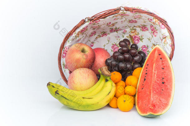 苹果、西瓜、桔子、葡萄和香蕉都是水果的清凉功效