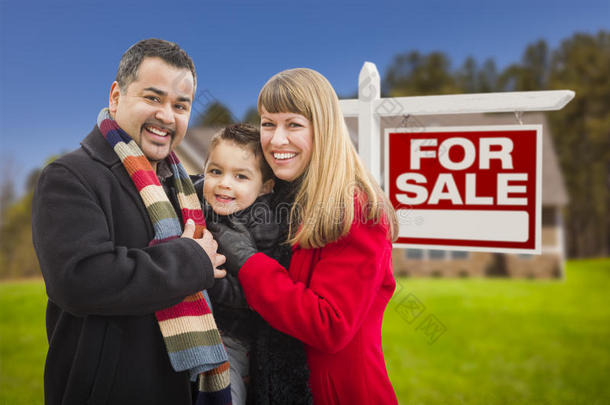 混血家庭、住宅和待售房地产标牌
