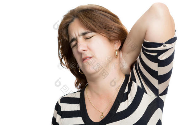 西班牙裔妇女<strong>颈部</strong>或<strong>颈部</strong>疼痛
