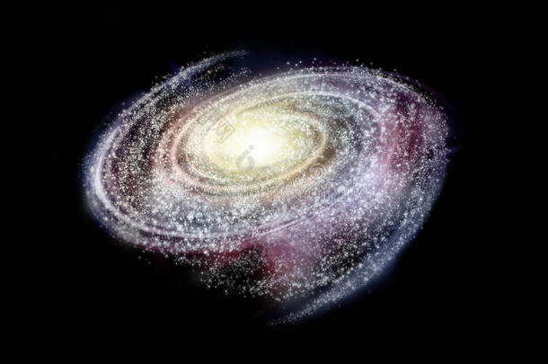 深空遥远旋涡星系的图解
