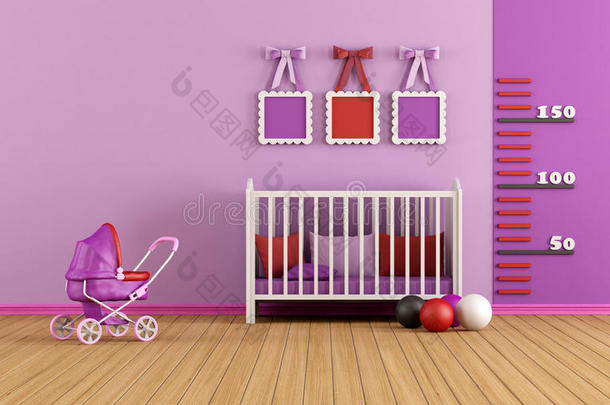 粉红色婴儿房