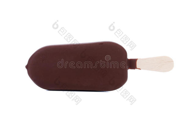 一份巧克力香草冰淇淋。