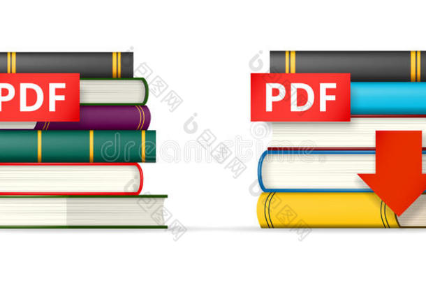 pdf书籍堆栈图标