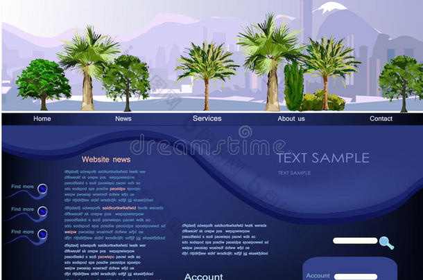网页模板，旅游概念