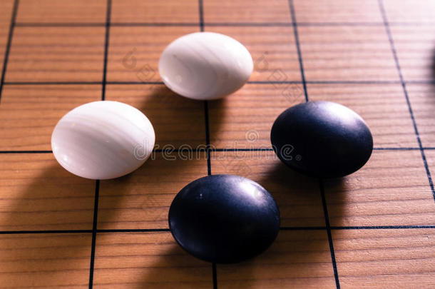 去，中国象棋，复古的颜色风格。