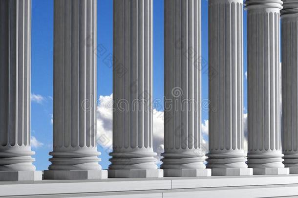 古代大理石柱