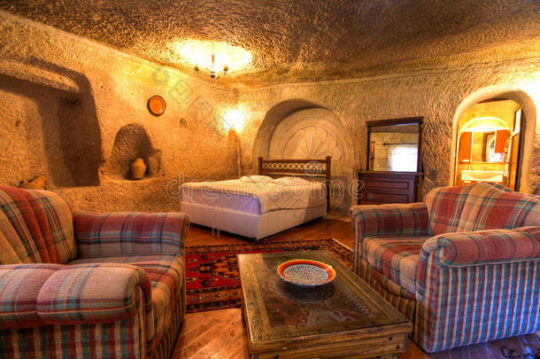 洞穴酒店客厅