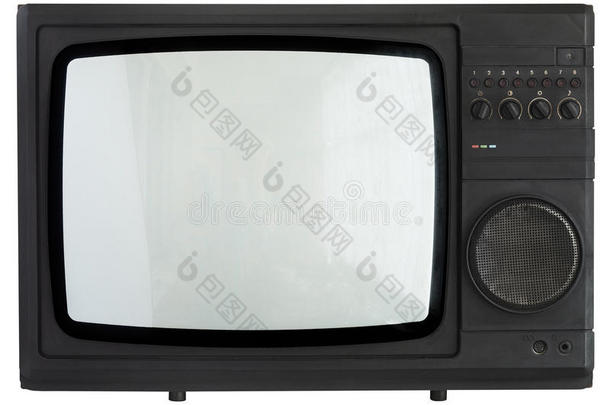复古电视机独立ov白色