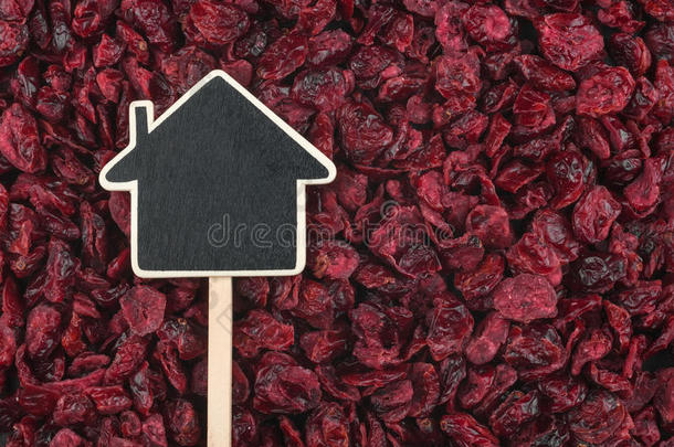 房子指针，价格标签在蔓越莓上