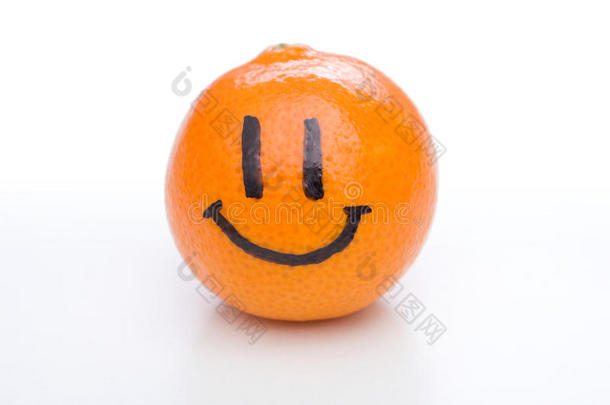微笑的橘子橘子或橘子果