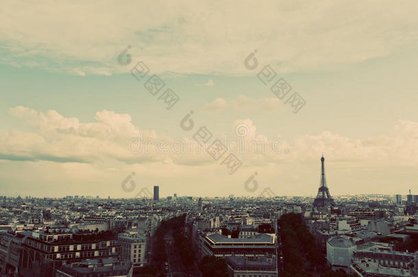 埃菲尔铁塔，巴黎，法国。复古，复古