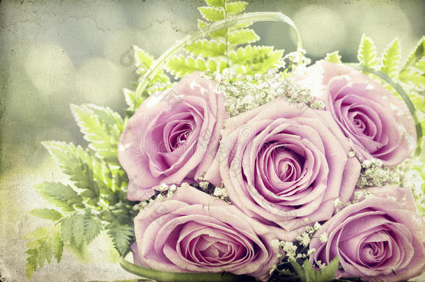 粉色婚礼花束照片