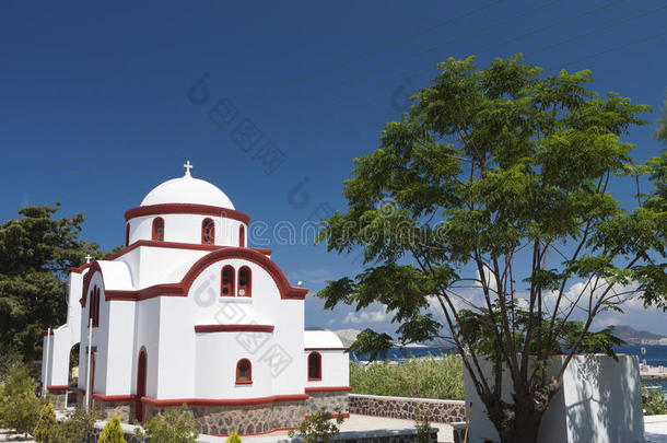 希腊尼西罗斯岛的传统教堂