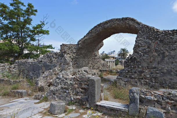 希腊科斯岛的古建筑