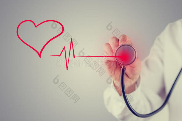 心脏的心电图心电图机心脏病学检查