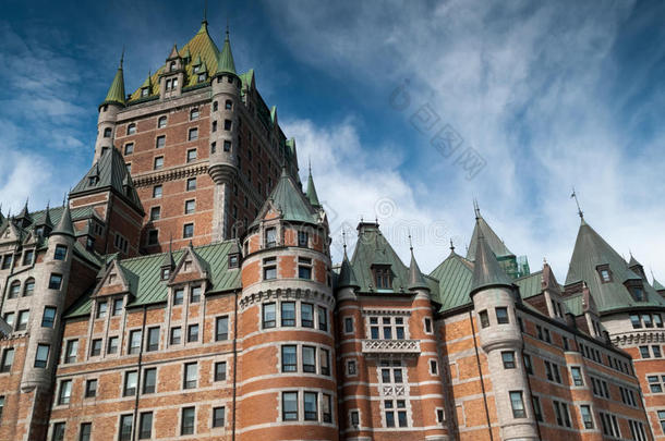 加拿大魁北克省魁北克市弗朗蒂纳克城堡<strong>酒店酒店</strong>俯视图