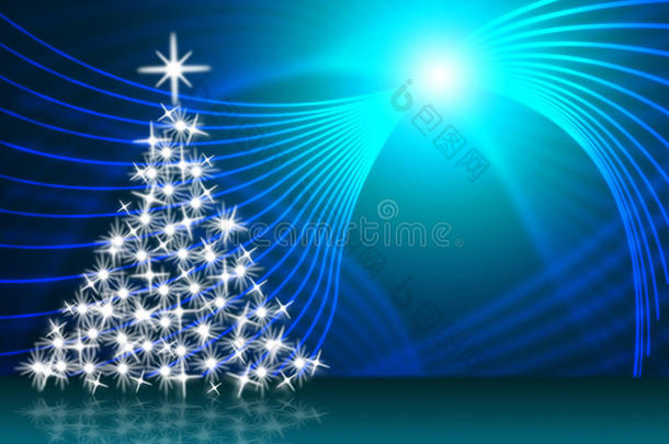 圣诞树意味着圣诞快乐和节日快乐