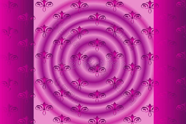 复古<strong>浅</strong>紫色花朵无缝图案