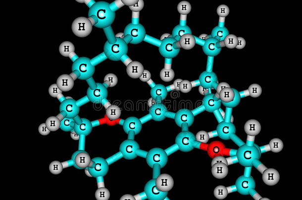 黑底生育酚（维生素e）的分子结构