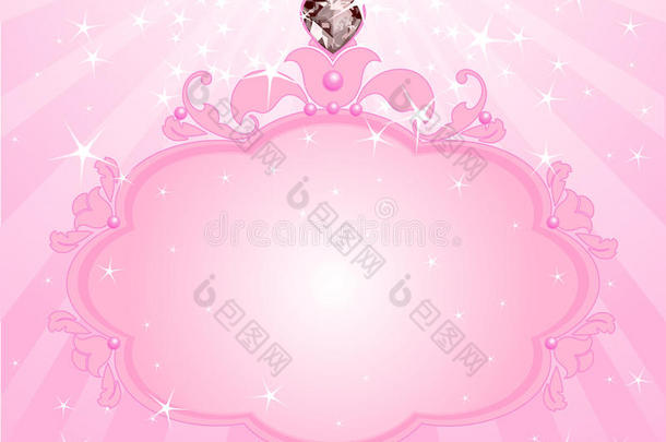 粉红色公主镜框