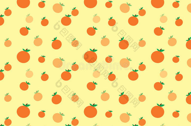 橙色可爱图案