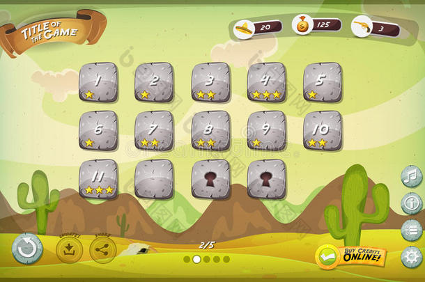 沙漠平板游戏用户界面设计