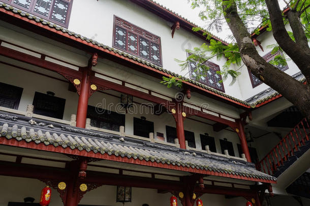 中国传统建筑二楼走廊