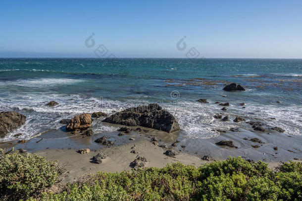 太平洋海岸线的美丽风景，1号公路的大苏尔